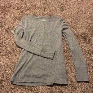 Gray long sleeve T-shirts